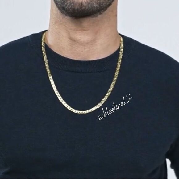 NEW 18k Gold over Sterling Mariner Chain Necklace - Picture 3 of 7